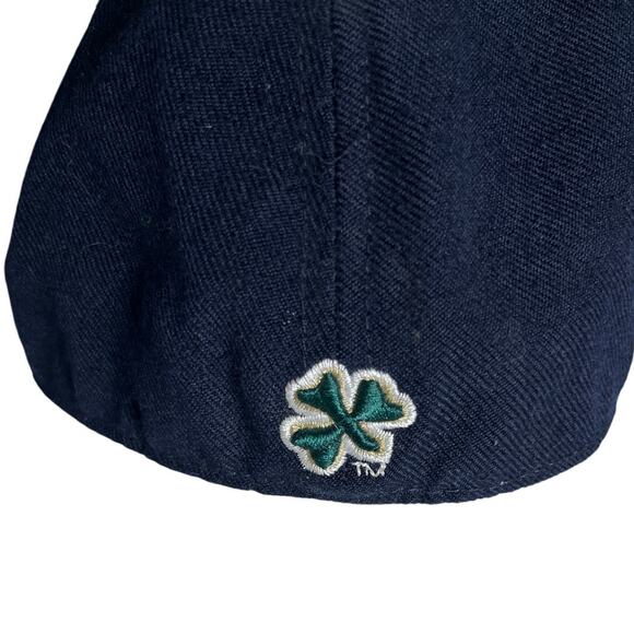 Notre Dame Fighting Irish Zephyr Hat 7 5/8‎ Navy Wool VTG Fitted Cap - Picture 3 of 7